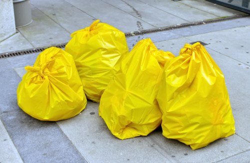 Commercial waste team arriving at a Brixton shop